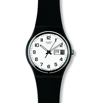 SWATCH Once Again Black Plastic strap GB743-S26