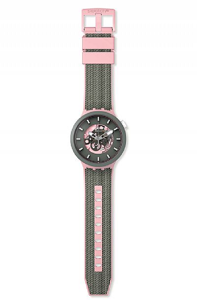 SWATCH Misty Cliffs Two Tone Fabric and Rubber Strap SB05P100