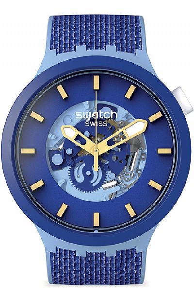 SWATCH Bouncing Blue Rubber Strap SB05N105