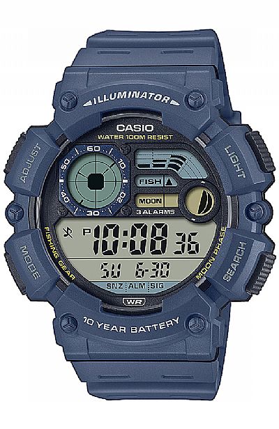 CASIO Collection Blue Rubber Strap WS-1500H-2AVEF