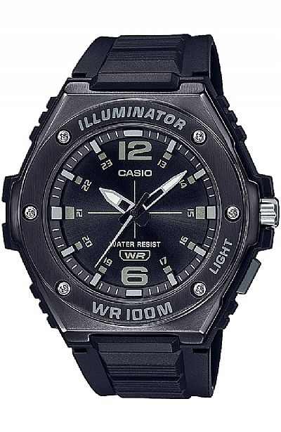 CASIO Collection Black Rubber Strap MWA-100HB-1AVEF