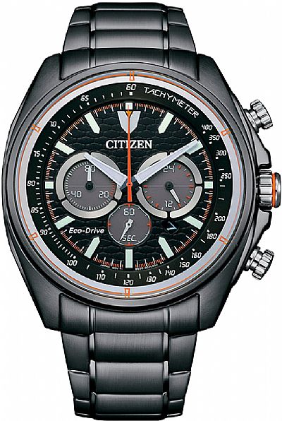 CITIZEN Eco-Drive Black Stainless Steel Chronograph CA4567-82H