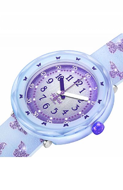 FLIK FLAK Farfallaxus Purple Rubber Strap ZFCSP119