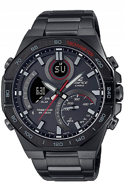 CASIO Edifice Bluetooth Solar Black Stainless Steel Bracelet ECB-950DC-1AEF