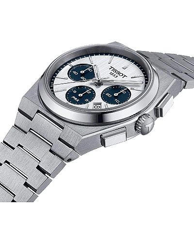 TISSOT T-Classic PRX Automatic Chronograph Silver Stainless Steel Bracelet T137.427.11.011.01