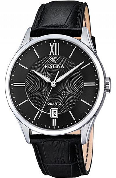 FESTINA Black Leather Strap F20426/3