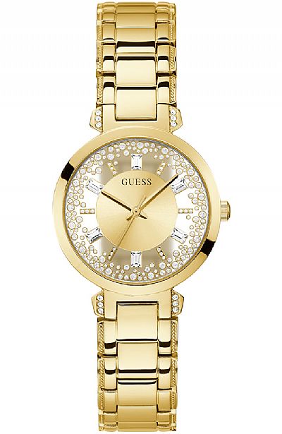 GUESS Crystals Clear Gold Stainless Steel Bracelet GW0470L2