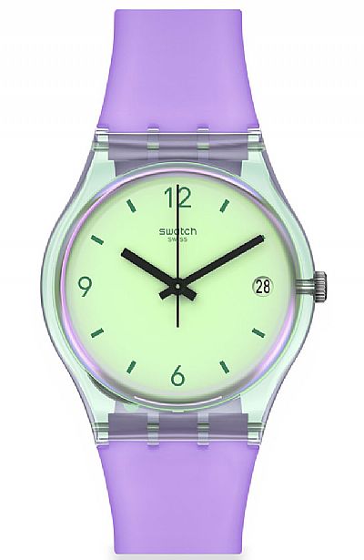 SWATCH Mystic Sunrise Pruple Rubber Strap SO28G401