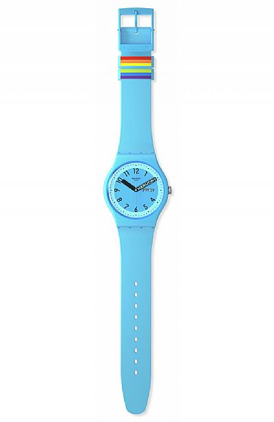 SWATCH Proudly Blue Rubber Strap SO29S702