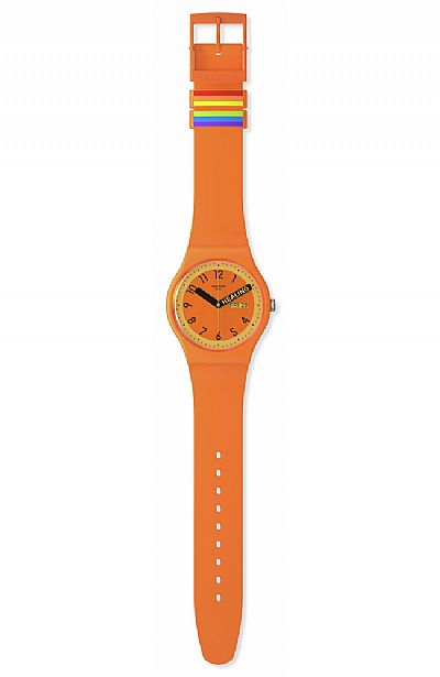 SWATCH Proudly Orange Rubber Strap SO29O700