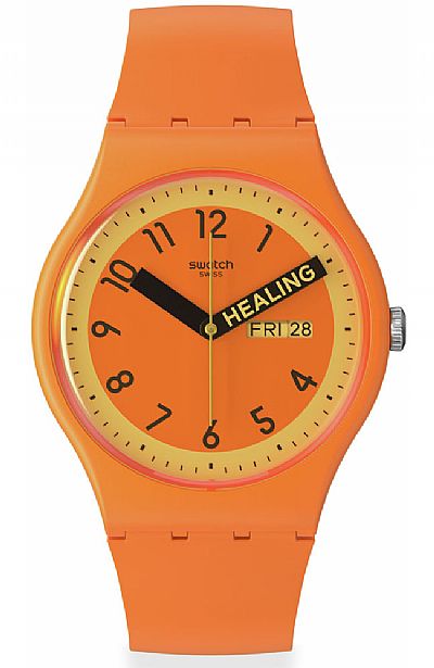 SWATCH Proudly Orange Rubber Strap SO29O700