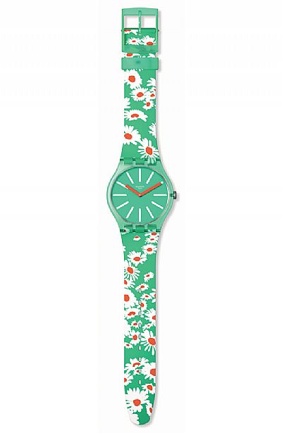 SWATCH Meadow Flowers Two Tone Rubber Strap SO29G104