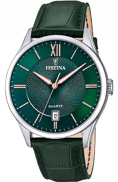 FESTINA Gents Green Leather Strap F20426/7