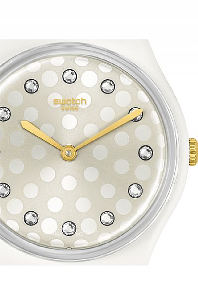 SWATCH Sparkle Shine White Rubber Strap SO31W109