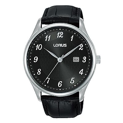  LORUS Classic Black Leather Ανδρικό RH911PX9 