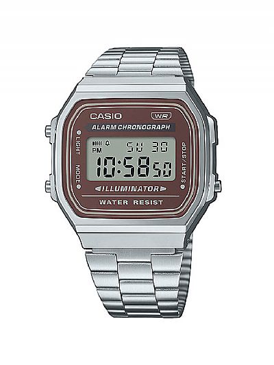 CASIO Vintage Silver Stainless Steel Bracelet A168WA-5AYES