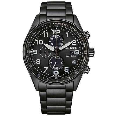 CITIZEN Eco-Drive Chronograph Black Stainless Steel CA0775-79E