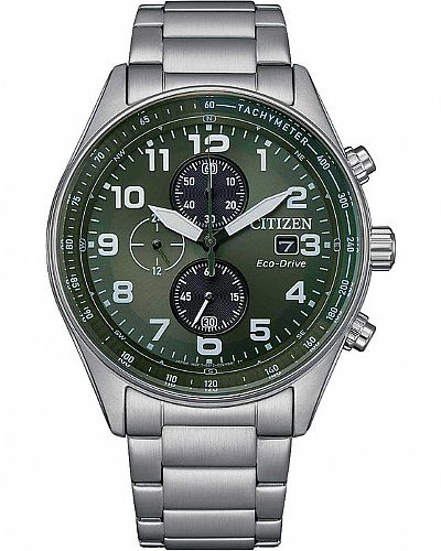 CITIZEN Eco-Drive Chronograph Silver Stainless Steel CA0770-72X