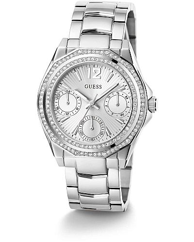 GUESS Ritzy Crystals Silver Stainless Steel Bracelet GW0685L1