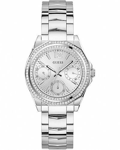 GUESS Ritzy Crystals Silver Stainless Steel Bracelet GW0685L1
