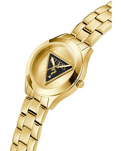 GUESS Tri Plaque Gold Stainless Steel Bracelet GW0675L2