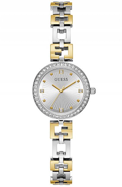 GUESS Lady G Crystals Two Tone Stainless Steel Bracelet GW0656L1