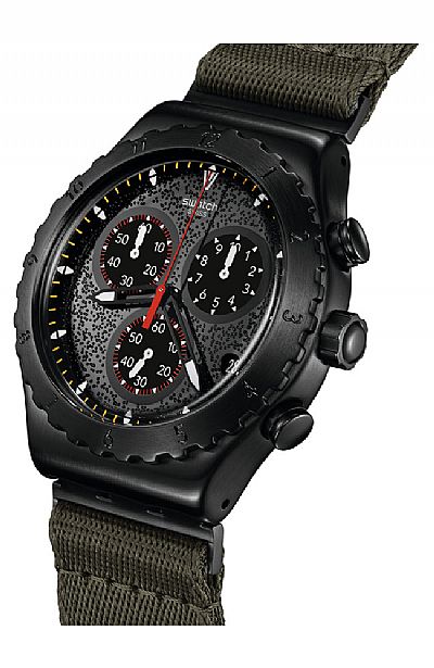 SWATCH By The Bonfire Leather Chronograph YVB416