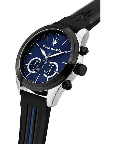 MASERATI Traguardo Chronograph Black Rubber Strap R8871612044