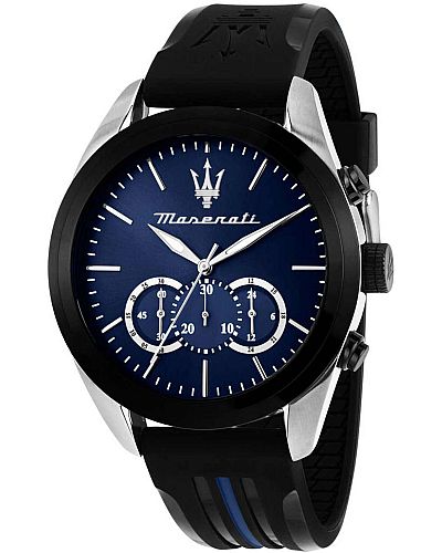 MASERATI Traguardo Chronograph Black Rubber Strap R8871612044