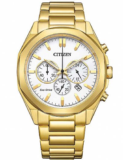 CITIZEN Eco-Drive Chronograph Gold Platted Steel  CA4592-85A