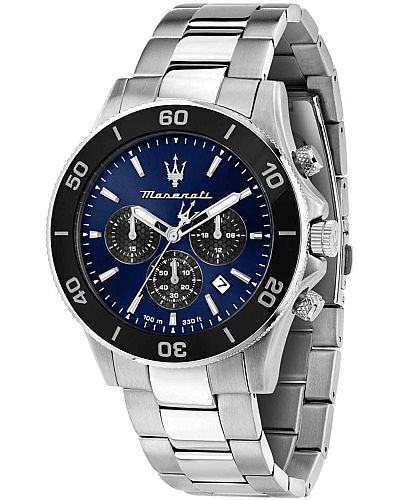 MASERATI Competizione Chronograph Silver Stainless Steel BraceletR8873600009 