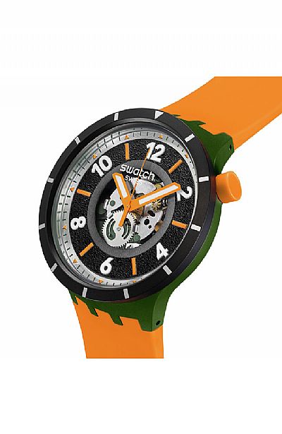 SWATCH Power of Nature Fall-iage Orange Silicone Strap SB03G107