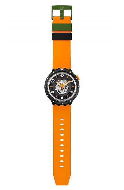 SWATCH Power of Nature Fall-iage Orange Silicone Strap SB03G107