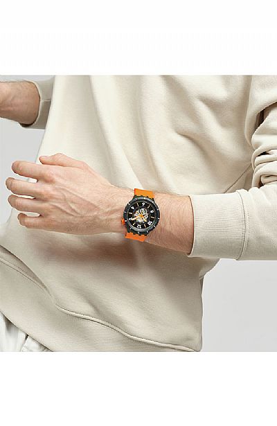 SWATCH Power of Nature Fall-iage Orange Silicone Strap SB03G107