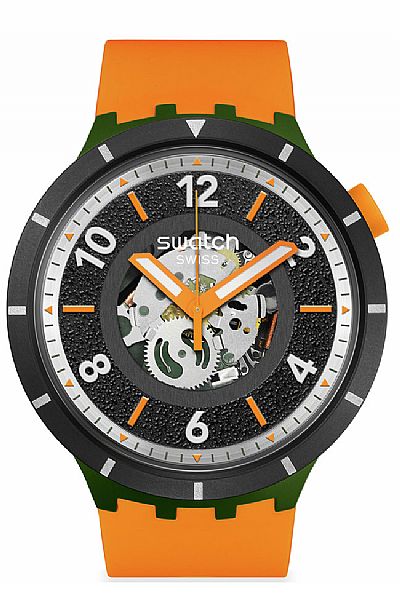 SWATCH Power of Nature Fall-iage Orange Silicone Strap SB03G107