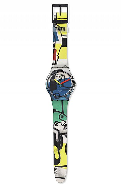 SWATCH Leger's Two Women Holding Flowers Rubber Strap  SUOZ363