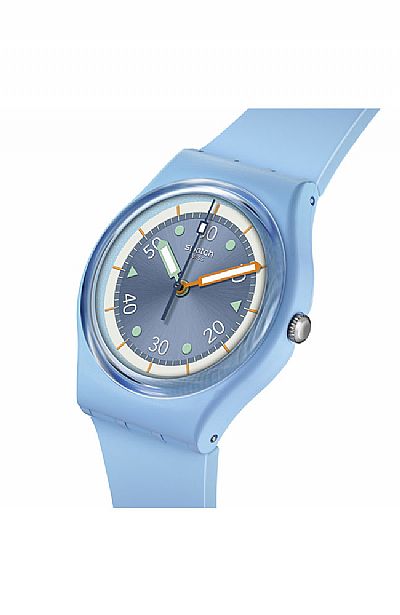 SWATCH Power of Nature Frozen Waterfall Light Blue Silicone Strap  SO31L100