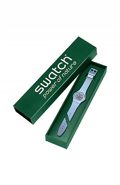 SWATCH Power of Nature Frozen Waterfall Light Blue Silicone Strap  SO31L100