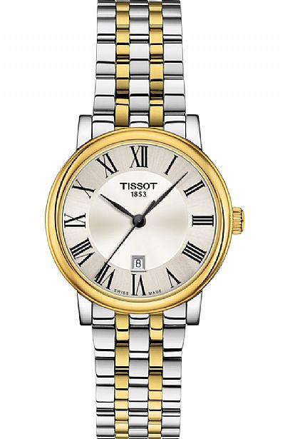 TISSOT T-Classic Carson Premium Lady Two Tone Stainless Steel Bracelet   T122.210.22.033.00