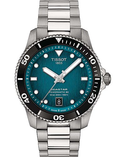 TISSOT T-Sport Seastar 1000 Powermatic 80 Automatic Silver Stainless Steel Bracelet  T120.807.11.091.00