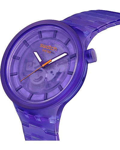 SWATCH Big Bold Colors Of Joy Purple Biosourced Bracelet  SB05V103