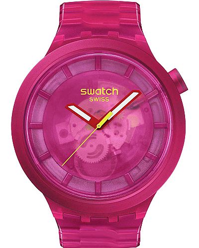 SWATCH Big Bold Colors Of Joy Pink Biosourced Bracelet SB05P102