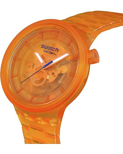 SWATCH BIG BOLD COLORS OF JOY ORANGE BIOSOURCED BRACELET SB05O103