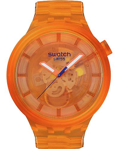 SWATCH BIG BOLD COLORS OF JOY ORANGE BIOSOURCED BRACELET SB05O103