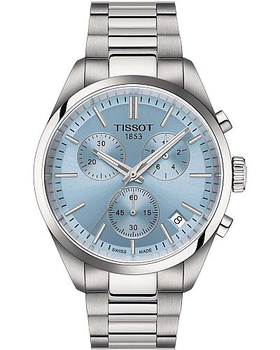 TISSOT T-Classic PR 100 Chronograph Silver Stainless Steel Bracelet   T150.417.11.351.00