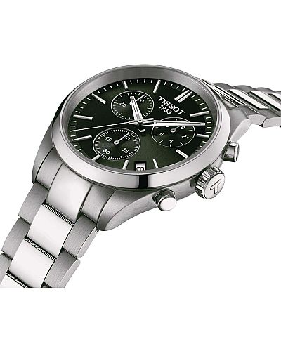 TISSOT T-Classic PR 100 Chronograph Silver Stainless Steel Bracelet  T150.417.11.091.00