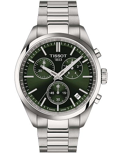 TISSOT T-Classic PR 100 Chronograph Silver Stainless Steel Bracelet  T150.417.11.091.00