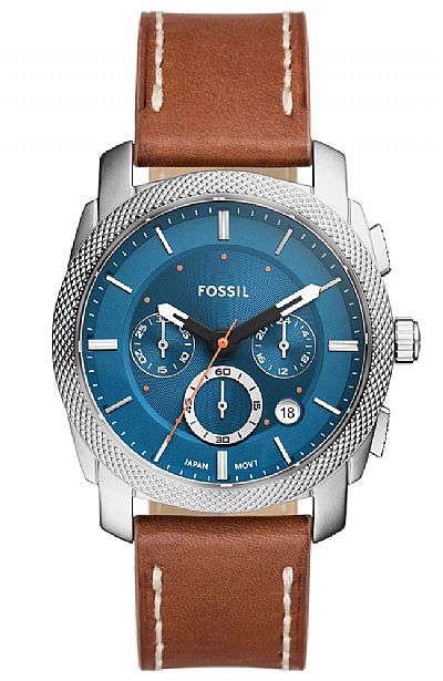 FOSSIL Machine Chronograph Brown Leather Strap  FS6059