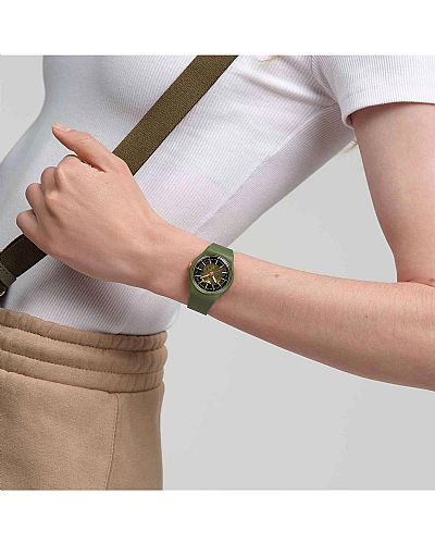 SWATCH Thru The Greenery Rubber Strap SO28G110