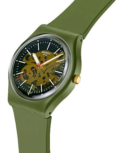 SWATCH Thru The Greenery Rubber Strap SO28G110